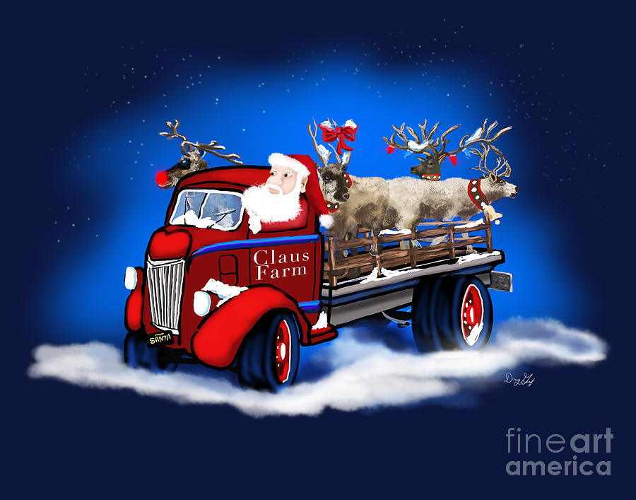 Santa Claus Farm Truck Digital Art by Doug Gist Santa Claus Farm Truck Digital Art by Doug Gist