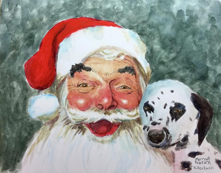 Santa Claus Painting by Forrest Fortier