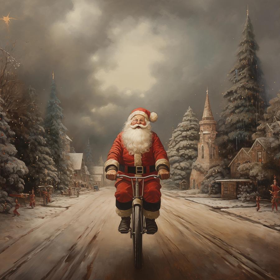 Santa Claus is Coming to Town Digital Art by Lisa Pearlman