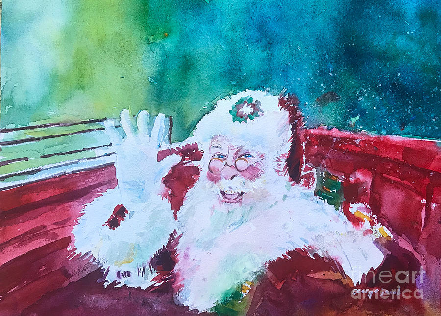 Santa Claus is coming to town  Painting by George Jacob