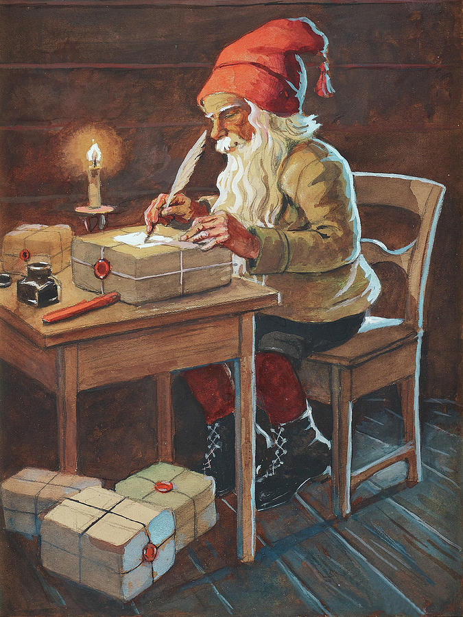 Santa Claus Little Helper Digital Art by Long Shot