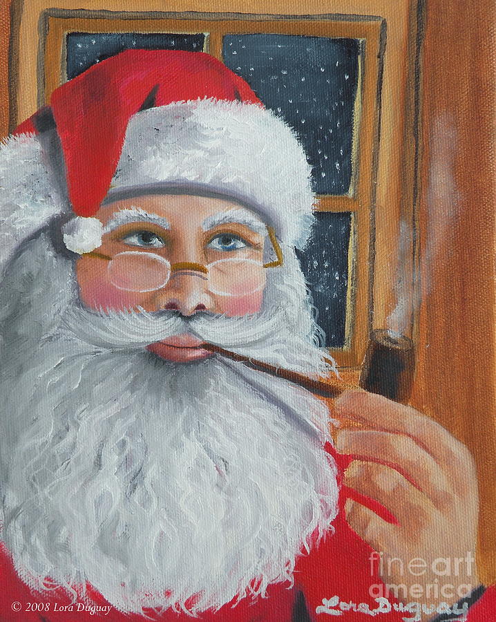 Santa Claus Painting by Lora Duguay