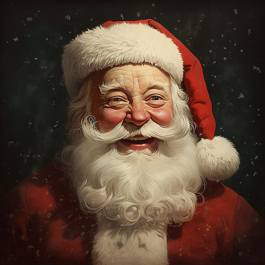 Santa Claus Portrait Digital Art by Caterina Christakos