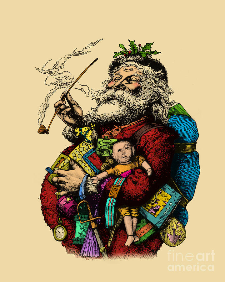 Santa Claus Digital Art - Santa Claus Portrait by Madame Memento