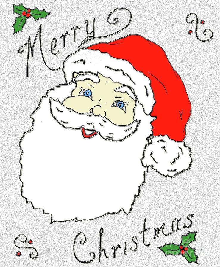 Santa Claus Drawing by Susan Turner Soulis