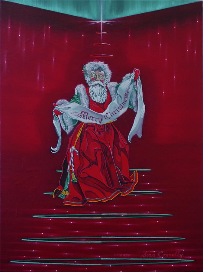 Santa Claus - Top Of The World Painting by Sean Connolly