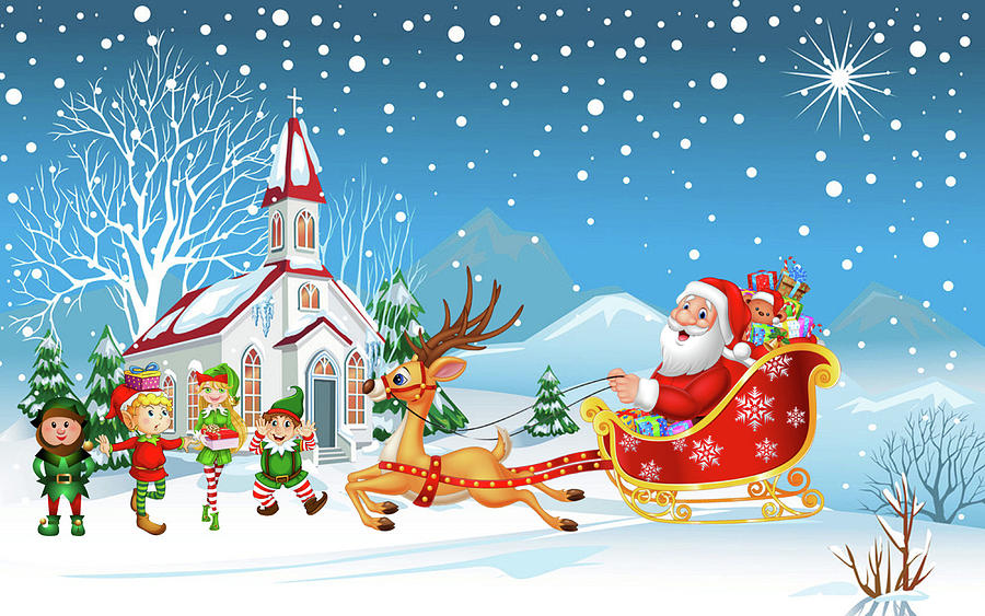 Santa Claus v4 Digital Art by Robert Banach Santa Claus v4 Digital Art by Robert Banach