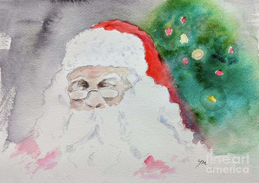 Santa Claus Painting by Yoshiko Mishina