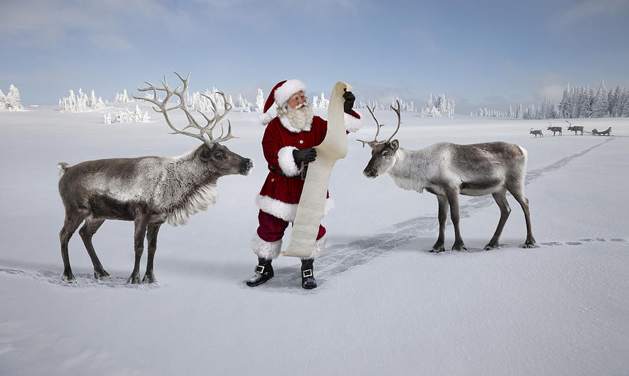 Santa Clause And The Christmas Wish List Photograph by Per Breiehagen