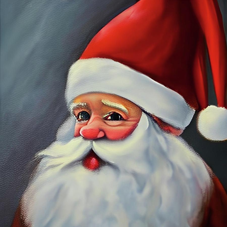 Santa Clause Painting By Kandace Mell Fine Art America Santa Clause Kandace Mell