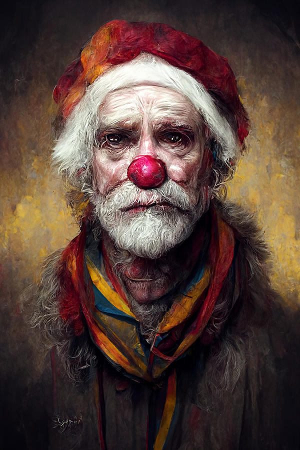 Santa Clown Digital Art by Trevor Slauenwhite