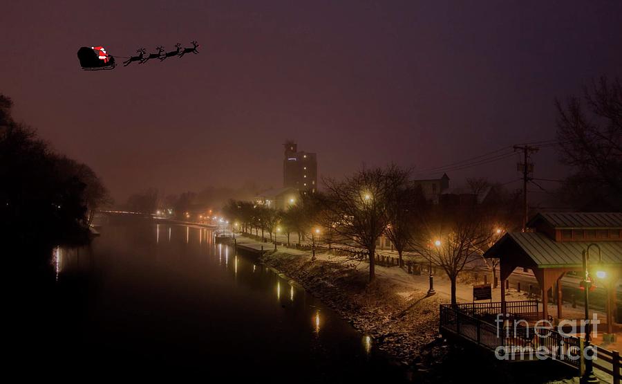 Christmas Photograph - Santa comes to Pittsford by Steve Clough