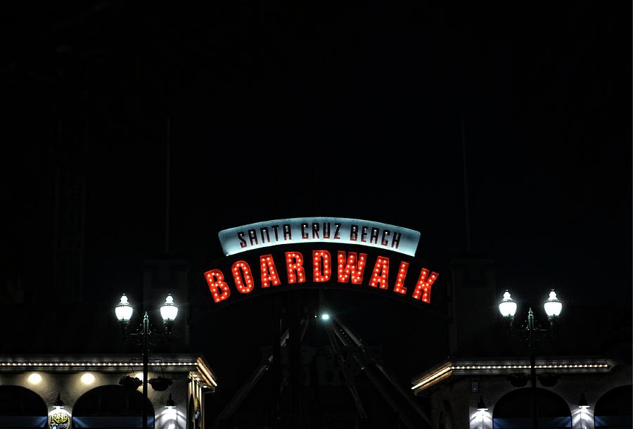 Santa Cruz Boardwalk at Night 1 Photograph by Maggy Marsh