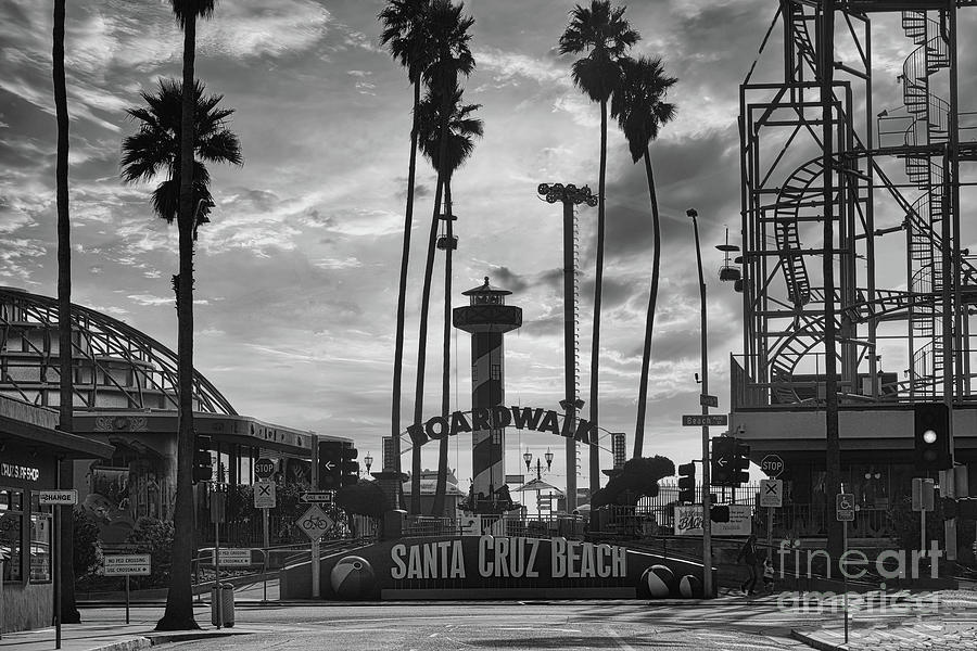 Santa Cruz Entrance Boardwalk California  Photograph by Chuck Kuhn