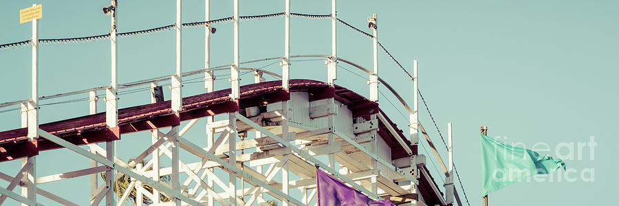 Santa Cruz Giant Dipper Roller Coaster Panorama Photo Photograph by Paul Velgos