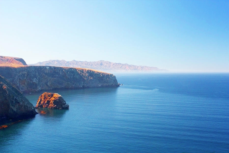 Santa Cruz Island Bluffs View West from Cavern Point Photograph