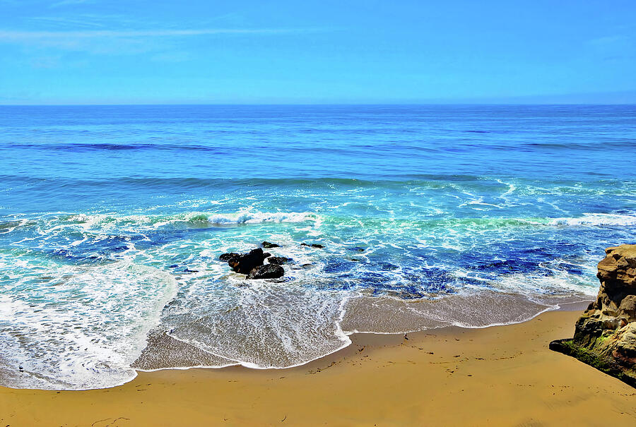 Santa Cruz Private Beach Photograph by Marilyn MacCrakin