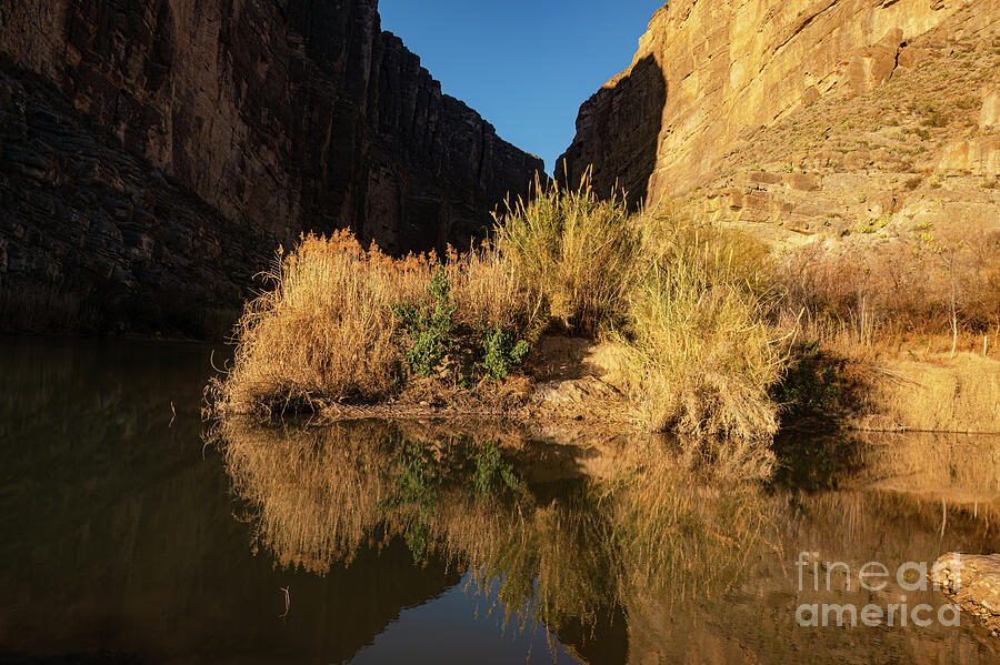 Big Bend National Park Photograph - Santa Elena Canyon Reflection in the Rio Grande by Bob Phillips