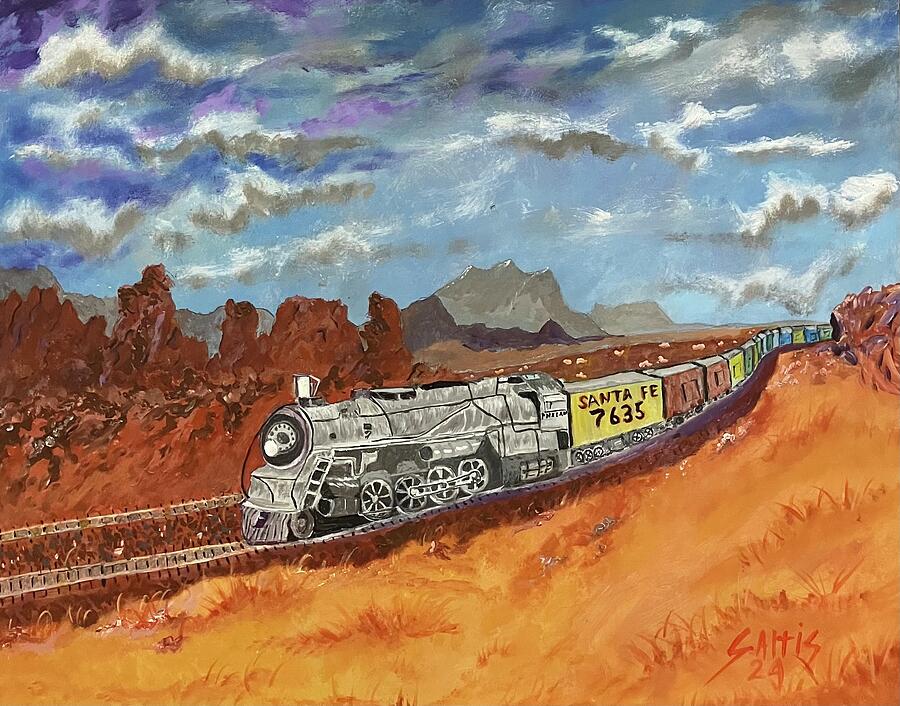 Santa Fe 7635 Painting by Jim Saltis