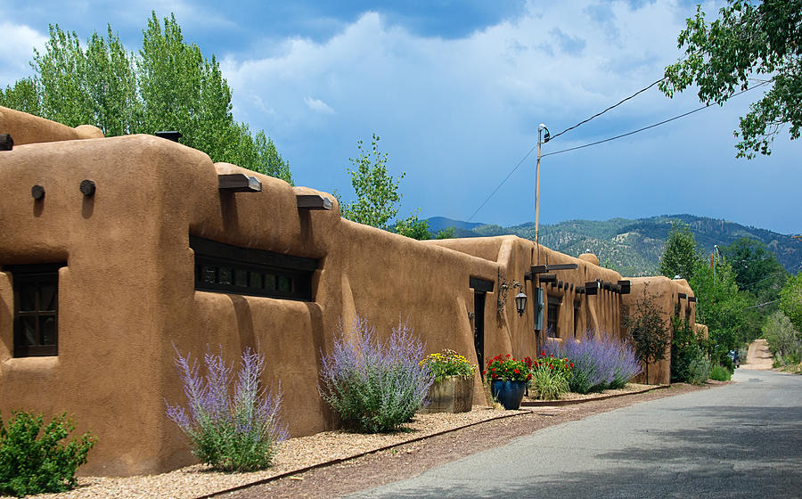 Santa Fe Adobe Houses on Upper Canyon Road Photograph by Ivanastar
