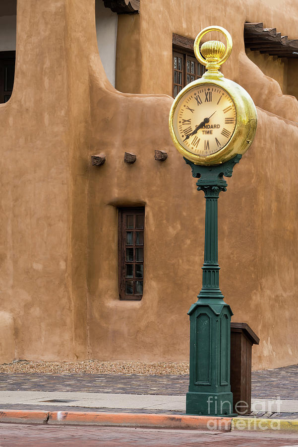 Santa Fe Clock Photograph by Jerry Fornarotto