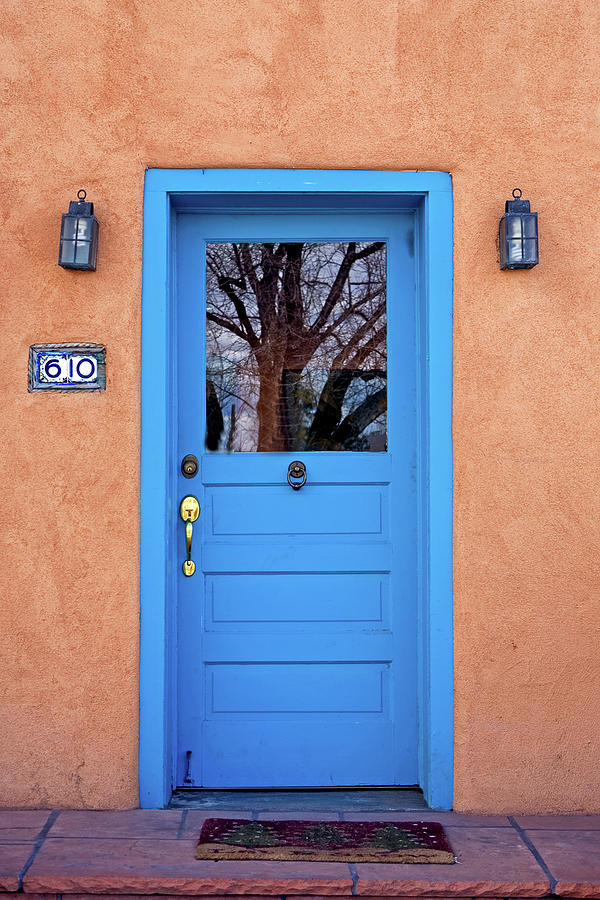 Santa Fe Door 3 Photograph by Peter Tellone
