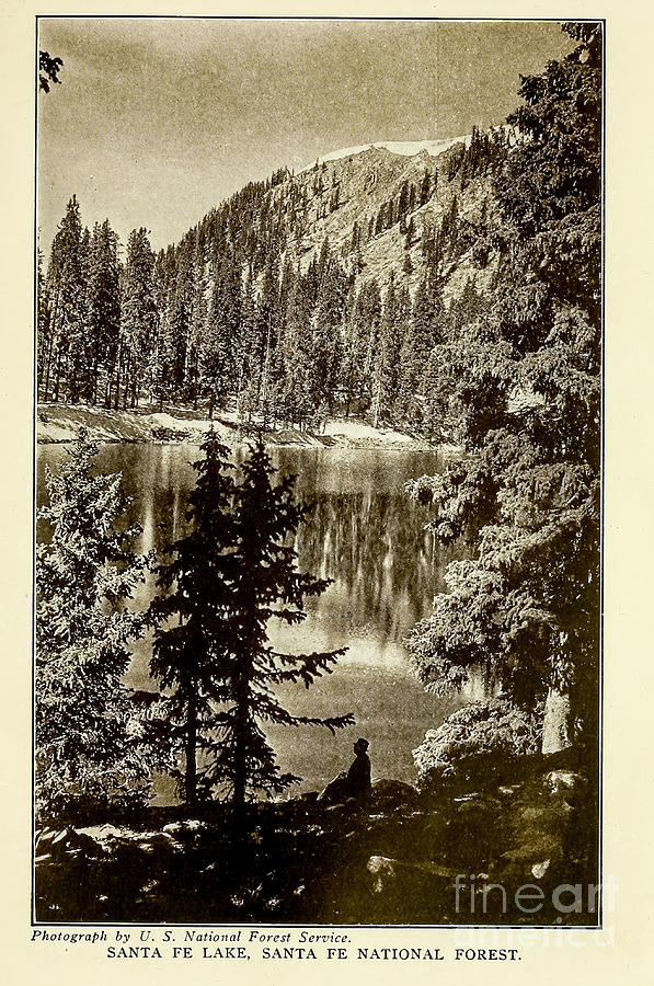 Santa Fe Lake, Santa Fe National Forest p2 Photograph by Historic ...