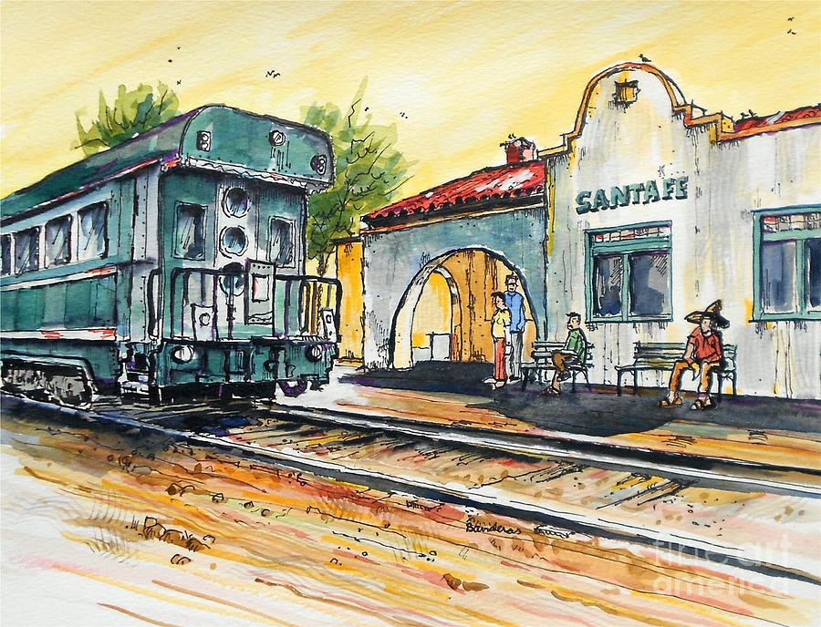Santa Fe Station Painting by Terry Banderas