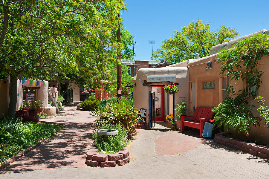 Santa Fe Style Old Town Plaza Courtyard Photograph by Ivanastar