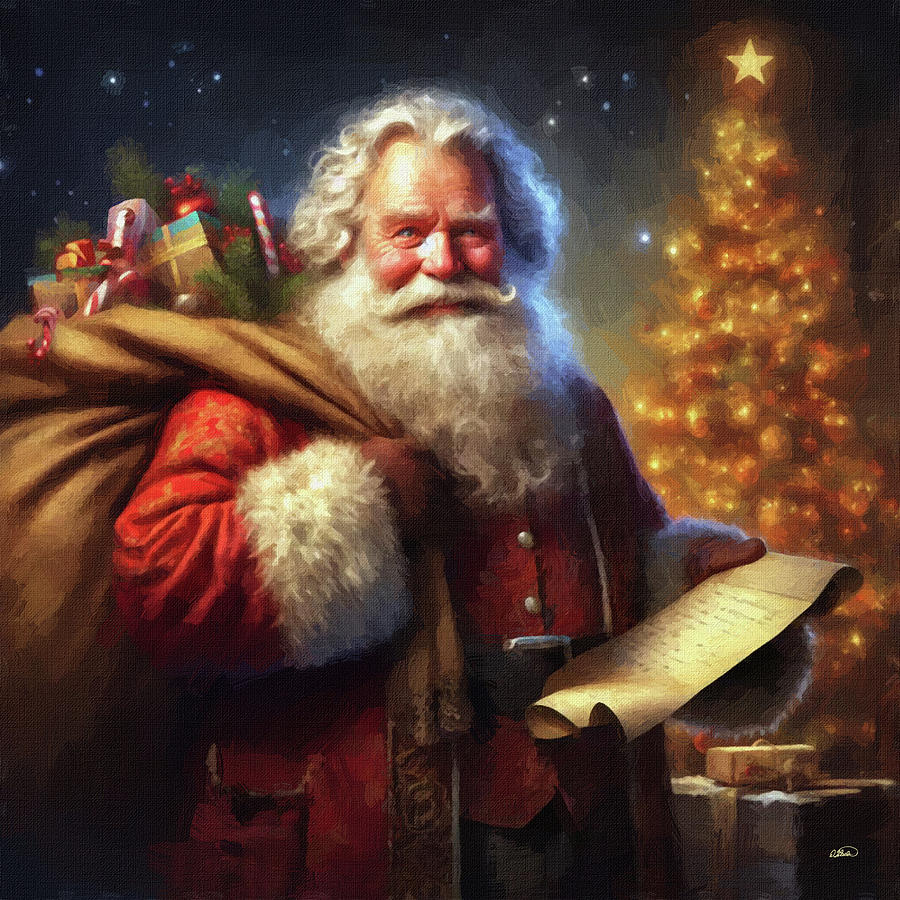 Santa Getting Ready - DWP1700993 Painting by Dean Wittle