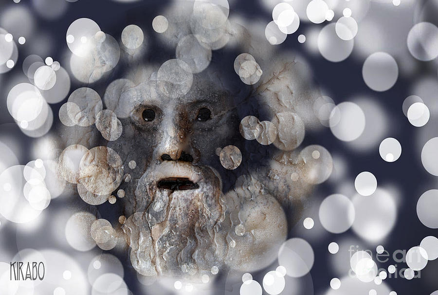 Santa got lost in a blizzard Mixed Media by Kira Bodensted