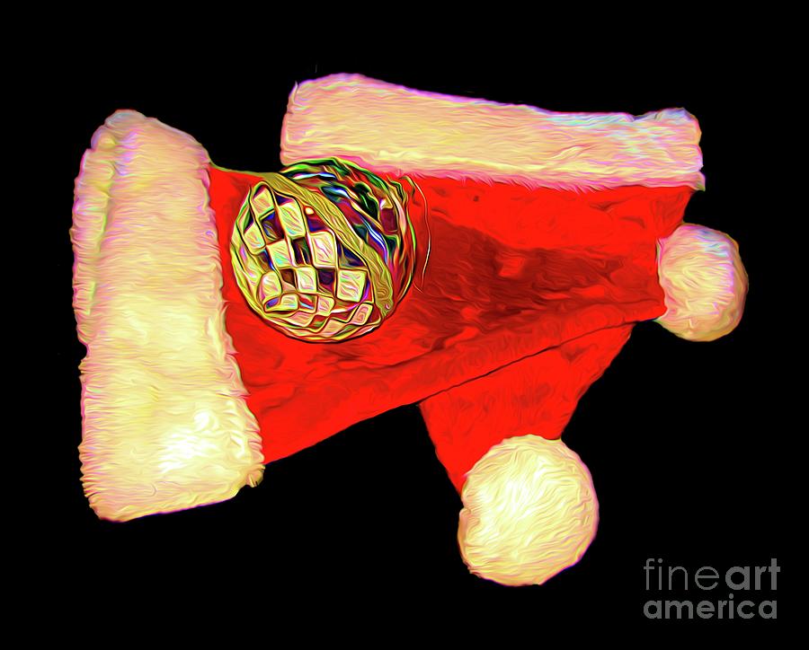 Santa Hats and Ornament Abstract Expressionist Effect Photograph by Rose Santuci-Sofranko