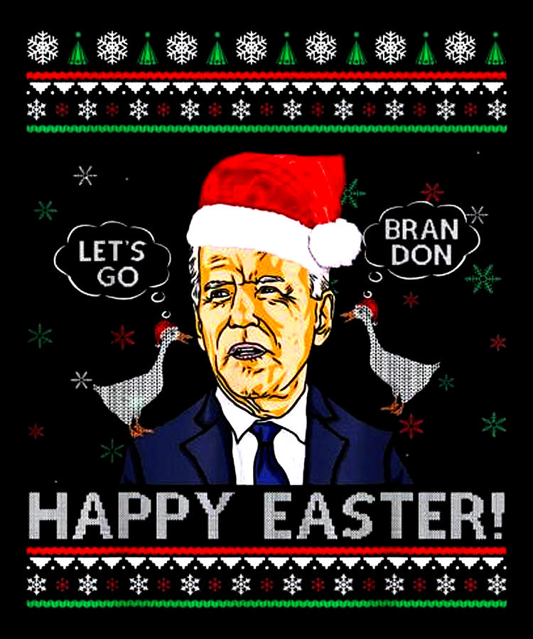 Santa Joe Biden Lets Go Brandon Happy Digital Art By Lazado Fine Art America