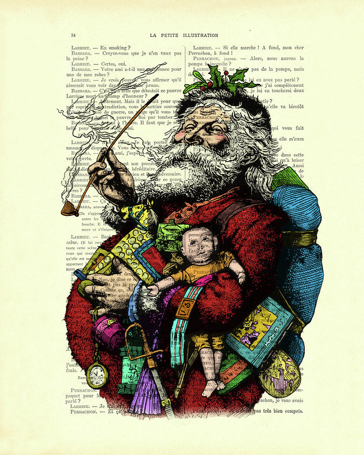 Santa Claus Mixed Media - Santa  by Madame Memento