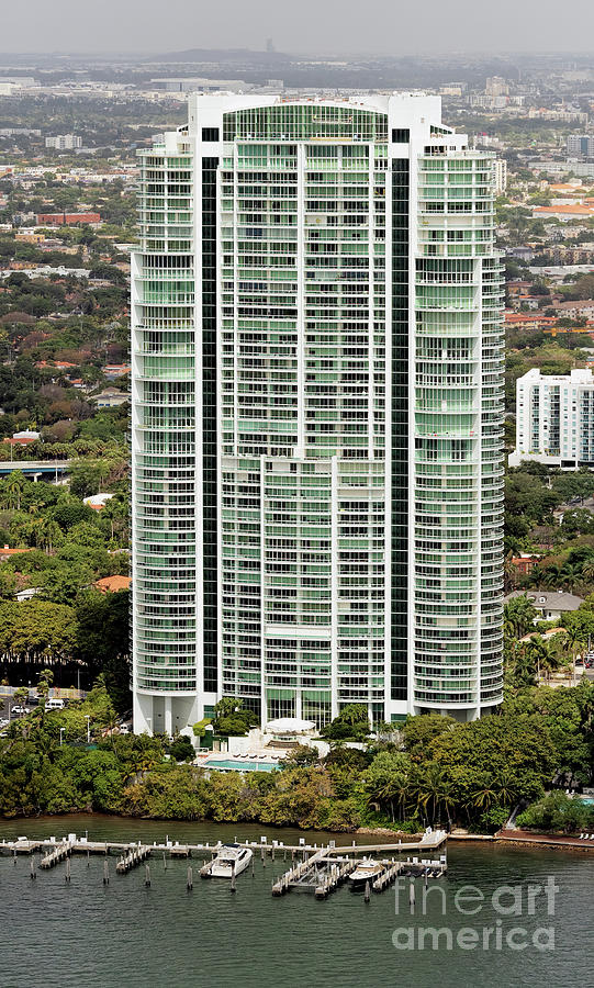 Santa Maria Brickell Condo Building in Miami Aerial View Photograph by ...