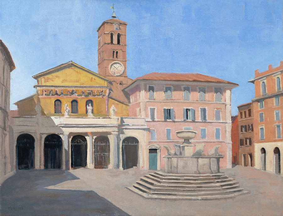 Rome Painting - Santa Maria in Trastevere by Kelly Medford