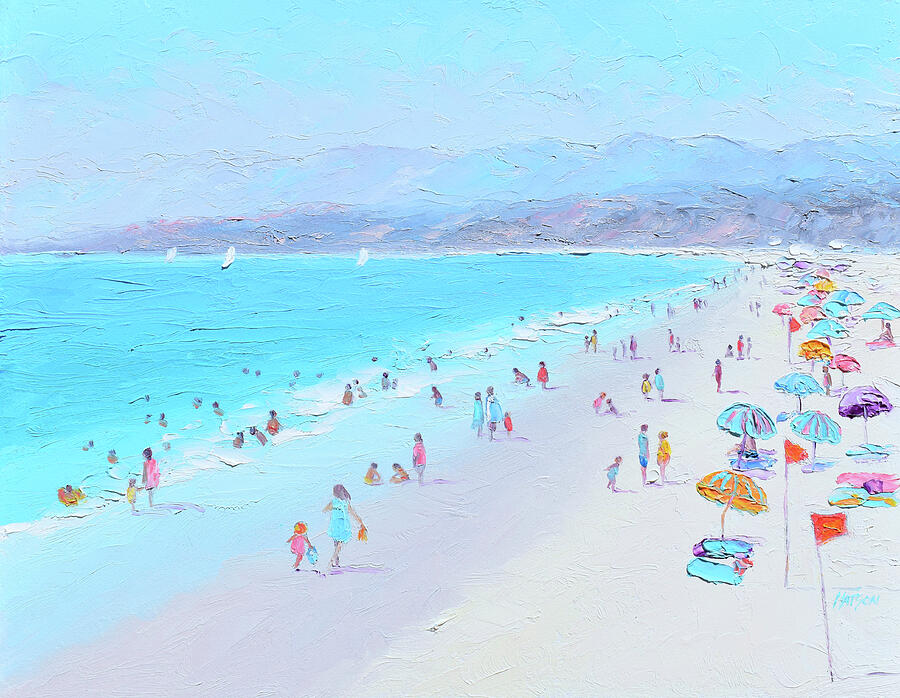 Santa Monica Beach California Painting by Jan Matson