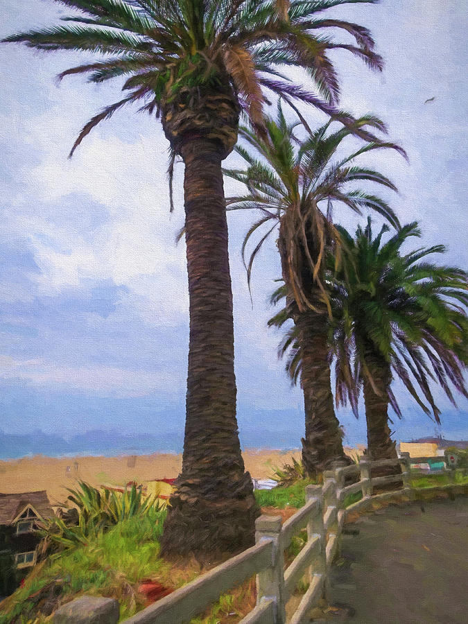 Santa Monica Beach Painting by Lutz Baar