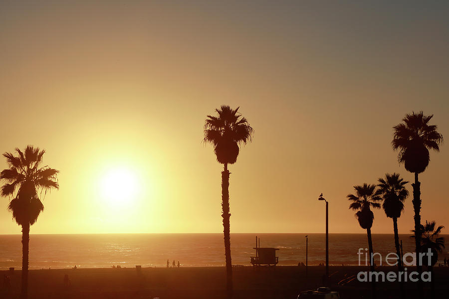 Santa Monica Beach Sunset Photograph by Nina Prommer