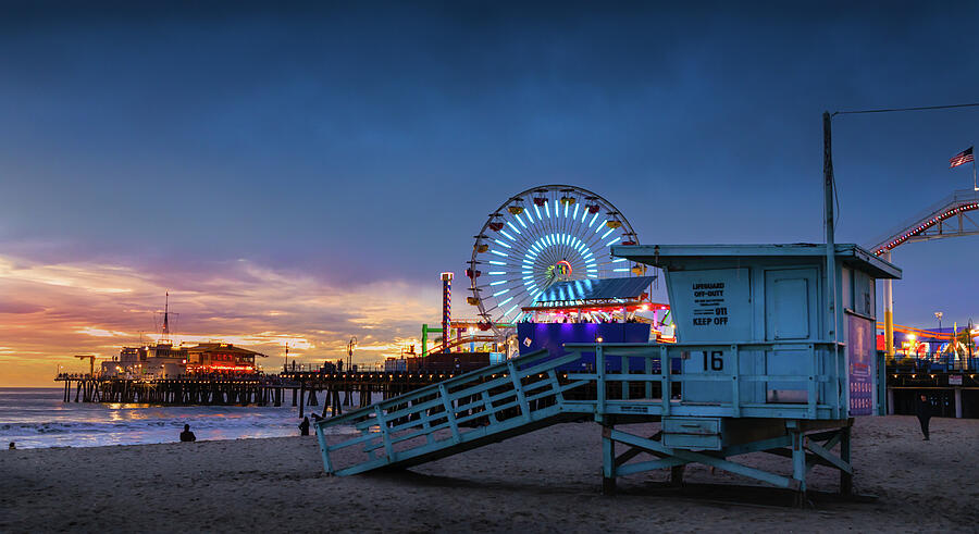 Santa Monica Lifeguard Tower 16 Photograph by Gene Parks Santa Monica Lifeguard Tower 16 Photograph by Gene Parks