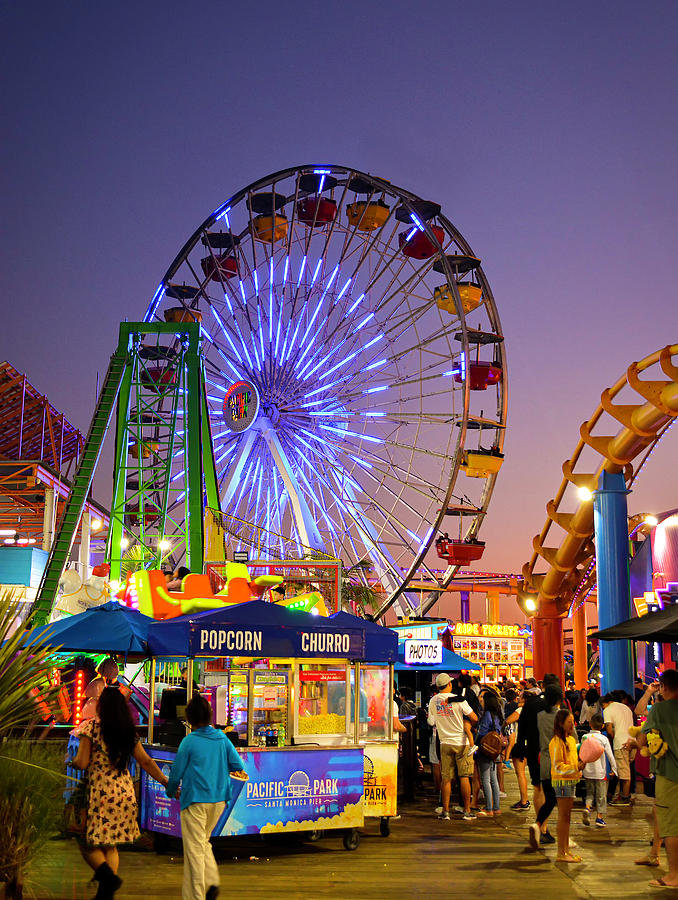 Santa Monica Pier Ferris Wheel Photograph By Louis Daigle - Fine Art 