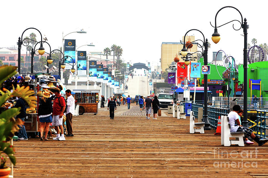 Santa Monica Pier Morning in California Photograph by John Rizzuto