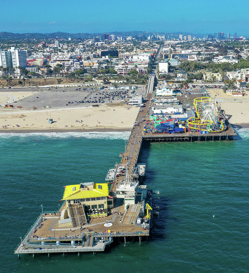Santa Monica Pier Where Route 66 Meets The Ocean Photograph