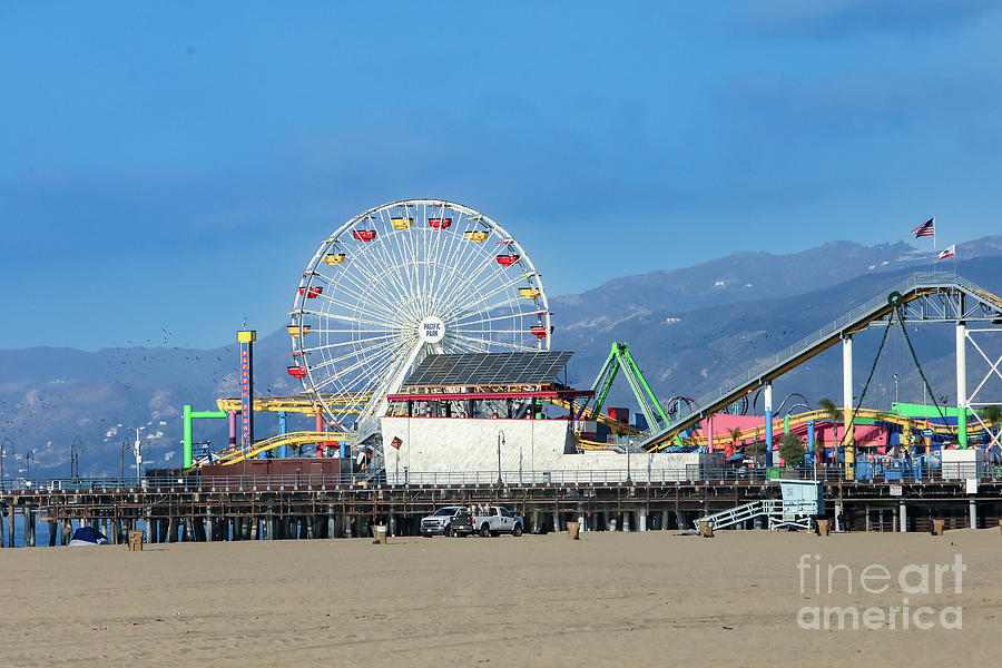 Santa Monica Pier with Pacific Park Photograph by Nina Prommer