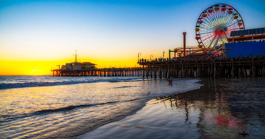 Santa Monica Sunset Photograph by Michael Hope