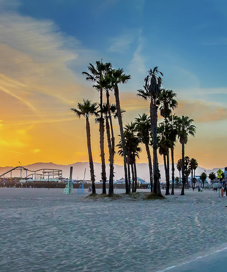 Venice Beach Photograph - Santa Monica Sunset Tryptich_2 by Az Jackson