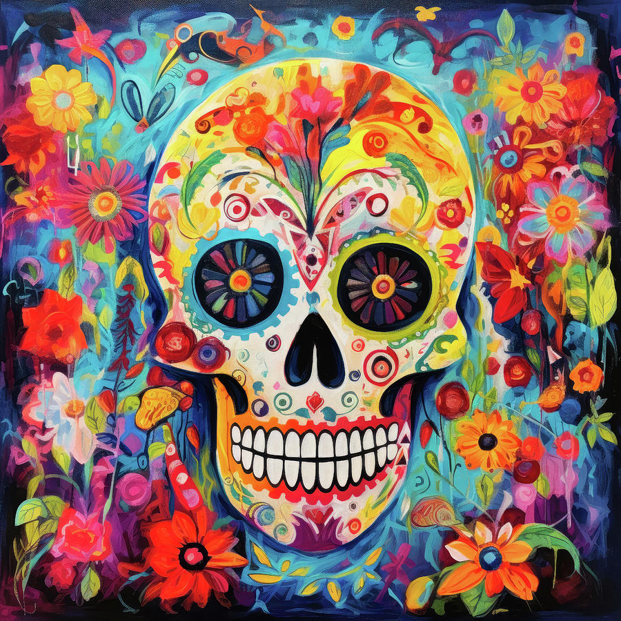 Flower Digital Art - Santa Muerte by Imagine ART