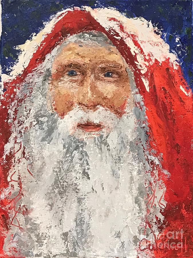 Santa Painting by Patricia Caldwell