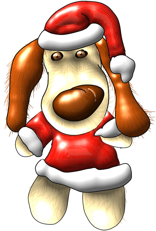 Santa Paws Digital Art by Charlotte Perrin - Fine Art America