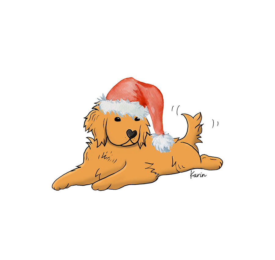 Santa Paws Drawing by Karin Morrison - Fine Art America